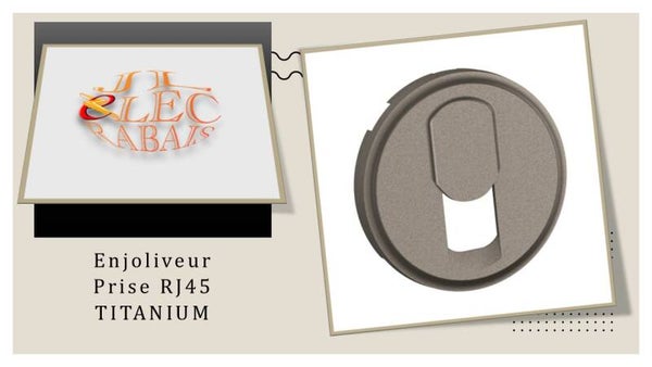 Enjoliveur " prise RJ45 TITANIUM " Legrand Céliane