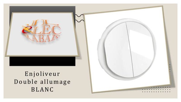 Enjoliveur " double allumage BLANC " Legrand Céliane *