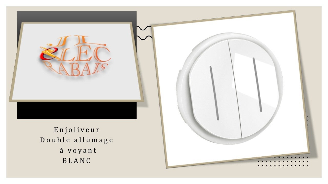 Enjoliveur " double allumage à voyant BLANC " Legrand Céliane