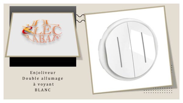 Enjoliveur " double allumage à voyant BLANC " Legrand Céliane