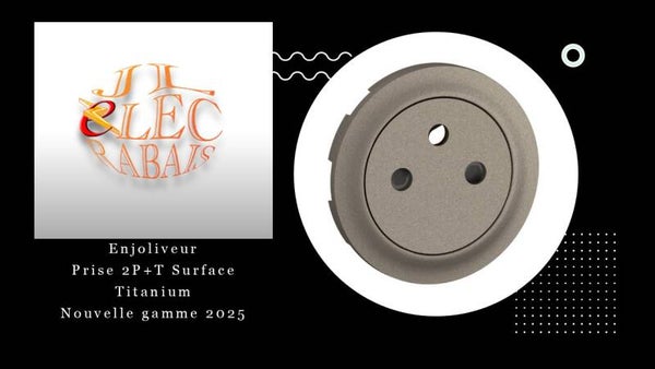 Enjoliveur " prise 2P+T Surface TITANIUM " Legrand Céliane