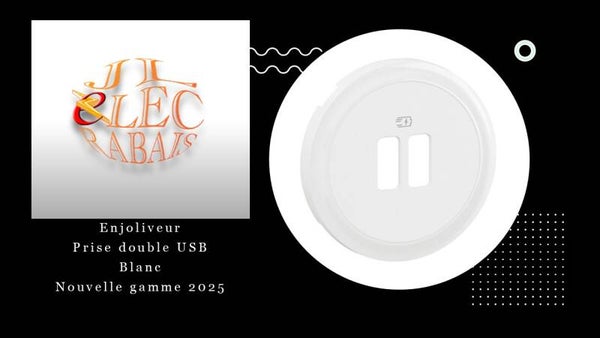 Enjoliveur " prise double USB BLANC " Legrand Céliane