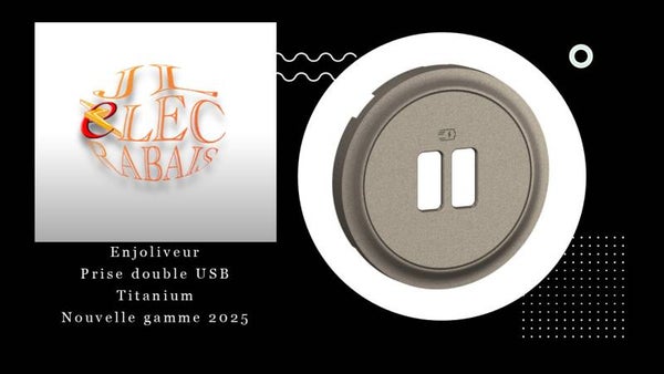 Enjoliveur " prise double USB TITANIUM " Legrand Céliane