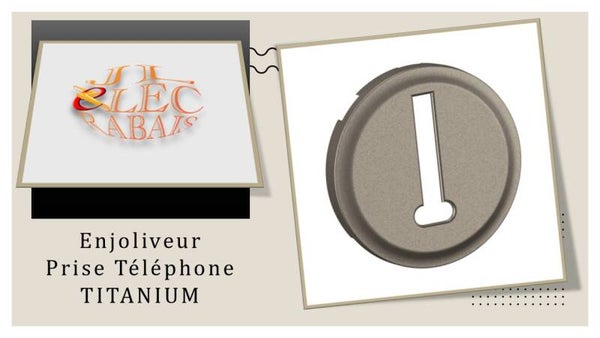 Enjoliveur " prise Téléphone TITANIUM " Legrand Céliane