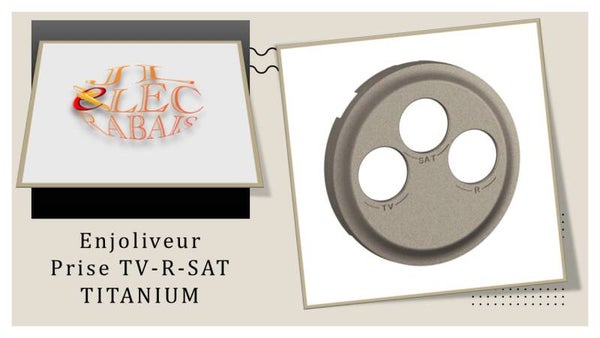 Enjoliveur " prise TV-R-SAT TITANIUM " Legrand Céliane