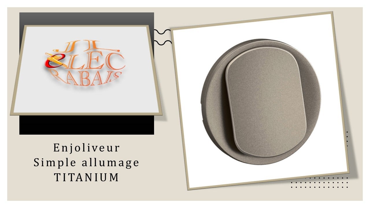 Enjoliveur " simple allumage TITANIUM " Legrand Céliane