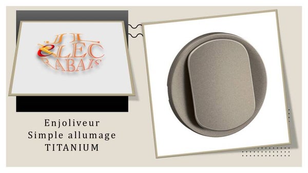 Enjoliveur " simple allumage TITANIUM " Legrand Céliane