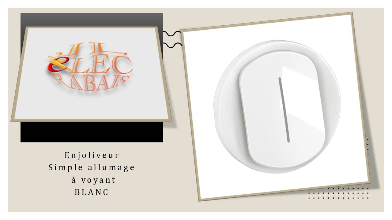 Enjoliveur " simple allumage à voyant BLANC " Legrand Céliane