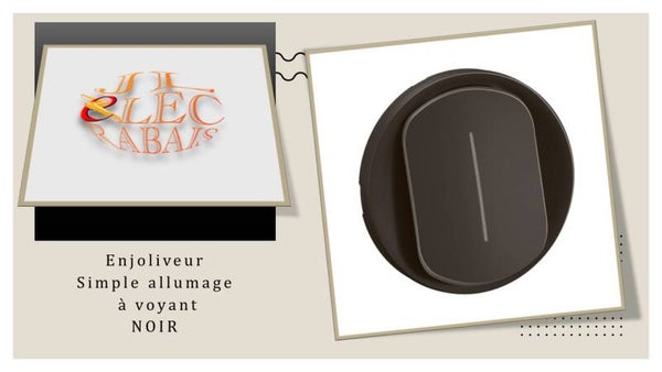 Enjoliveur " simple allumage à voyant NOIR " Legrand Céliane