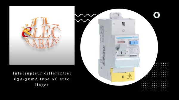Interrupteur différentiel 63A-30mA type AC auto Hager