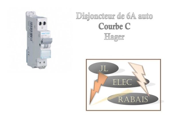 Disjoncteur de 6A auto Hager
