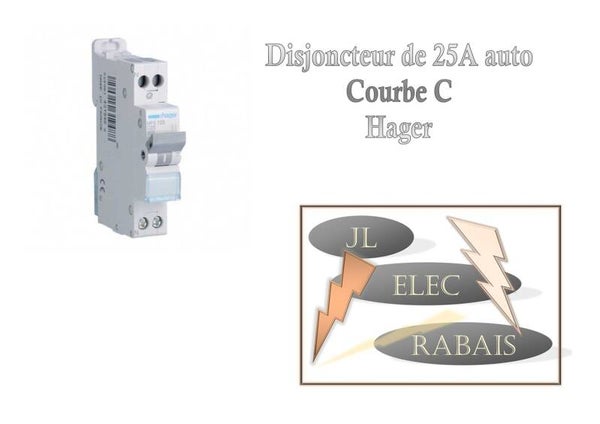 Disjoncteur de 25A auto Hager