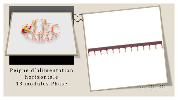 Peigne horizontal PHASE (13 modules) Hager
