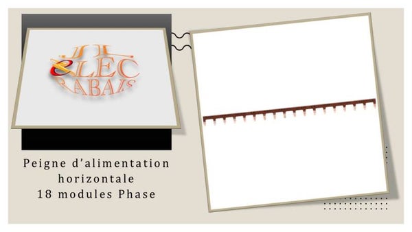 Peigne horizontal PHASE (18 modules) Hager