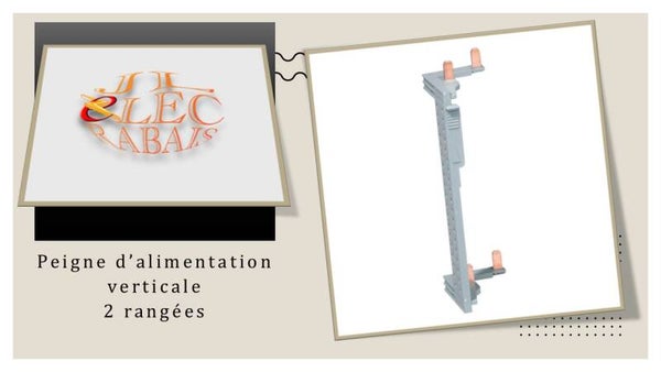 Peigne vertical pour alimenter 2 rangées Hager