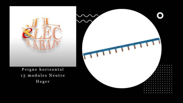 Peigne horizontal NEUTRE (13 modules) Hager