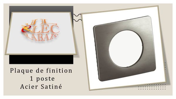 Plaque de finition " 1 poste ACIER SATINE " Legrand Céliane