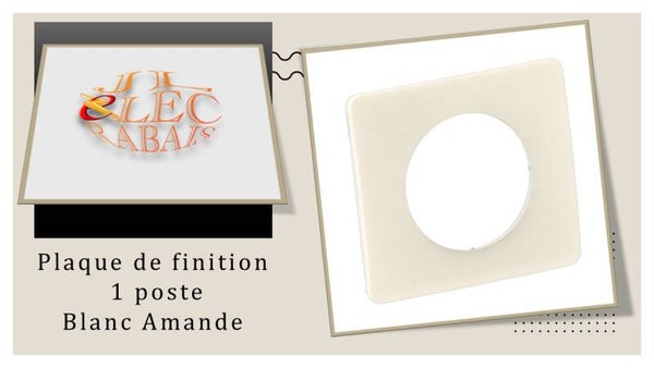 Plaque de finition " 1 poste BLANC AMANDE " Legrand Céliane