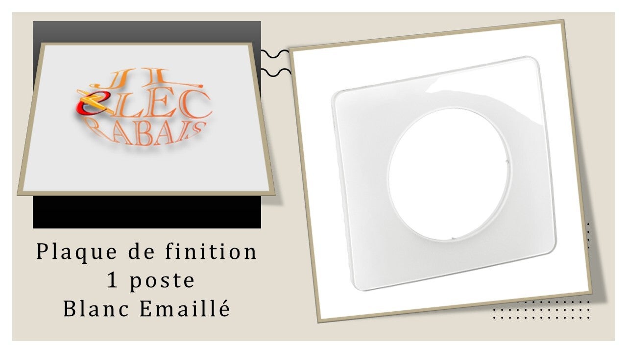 Plaque de finition " 1 poste BLANC EMAILLE " Legrand Céliane