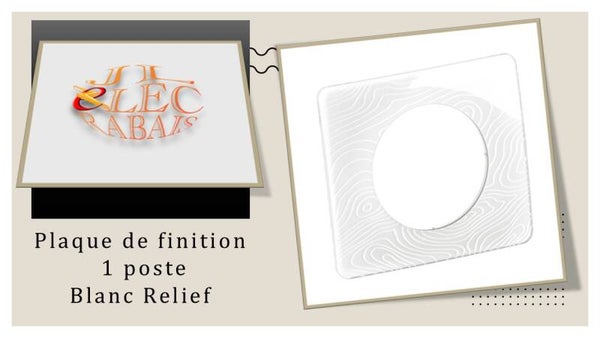 Plaque de finition " 1 poste BLANC RELIEF " Legrand Céliane