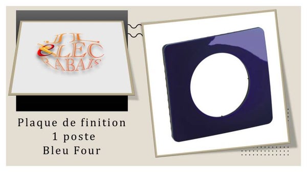Plaque de finition " 1 poste BLEU FOUR " Legrand Céliane