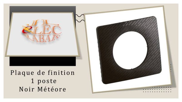 Plaque de finition " 1 poste NOIR METEORE " Legrand Céliane