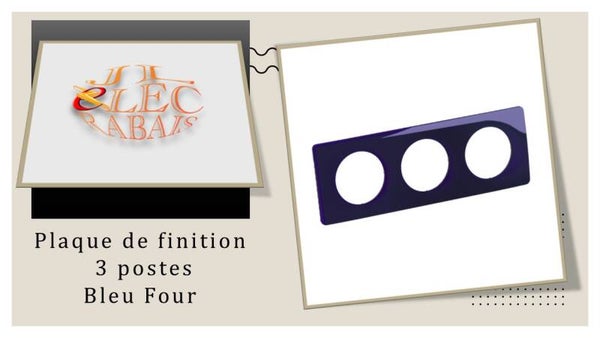 Plaque de finition " 3 postes BLEU ORAGE " Legrand Céliane