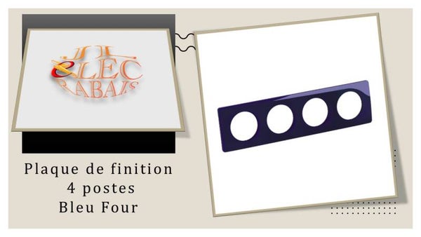 Plaque de finition " 4 postes BLEU ORAGE " Legrand Céliane