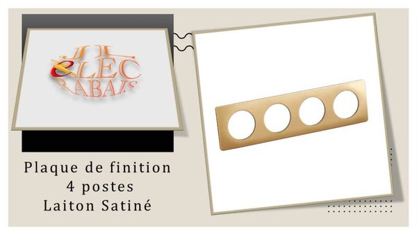 Plaque de finition " 4 postes LAITON SATINE " Legrand Céliane