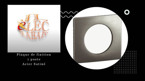 Plaque de finition " 1 poste ACIER SATINE " Legrand Céliane