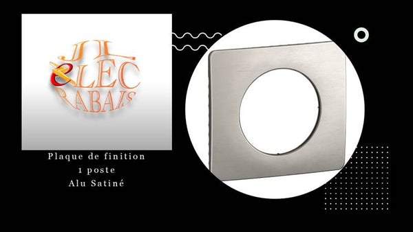 Plaque de finition " 1 poste ALU SATINE " Legrand Céliane