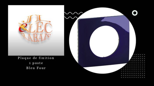 Plaque de finition " 1 poste BLEU FOUR " Legrand Céliane