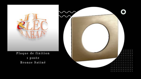 Plaque de finition " 1 poste BRONZE SATINE " Legrand Céliane