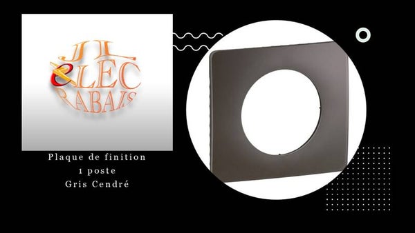 Plaque de finition " 1 poste GRIS CENDRE " Legrand Céliane