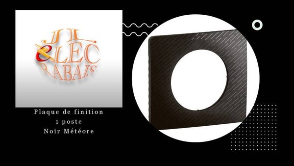 Plaque de finition " 1 poste NOIR METEORE " Legrand Céliane