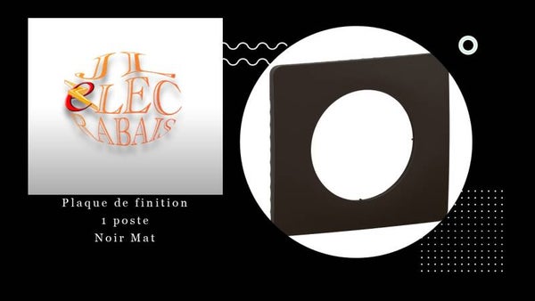 Plaque de finition " 1 poste NOIR MAT " Legrand Céliane