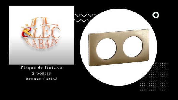 Plaque de finition " 2 postes BRONZE SATINE " Legrand Céliane