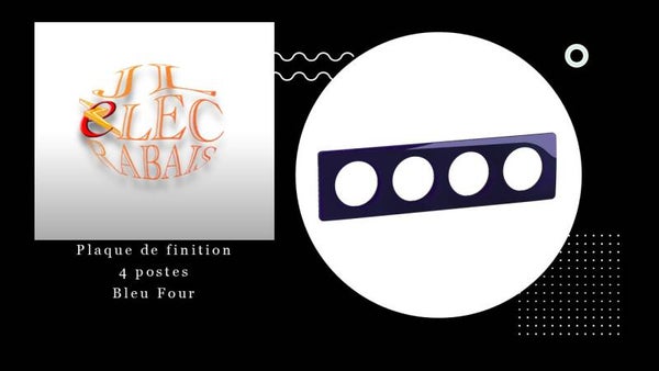 Plaque de finition " 4 postes BLEU FOUR " Legrand Céliane