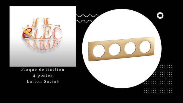 Plaque de finition " 4 postes LAITON SATINE " Legrand Céliane