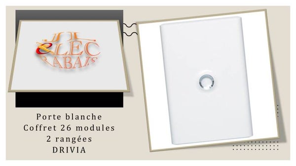 Porte blanche pour coffret électrique de 2 rangées (26 modules) Legrand