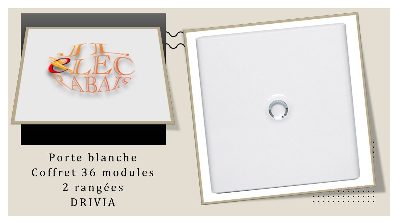 Porte blanche pour coffret électrique de 2 rangées (36 modules) Legrand
