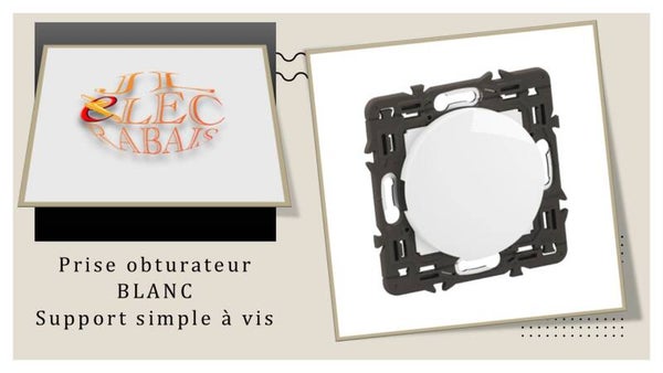 Obturateur (enjoliveur blanc) - support simple à vis