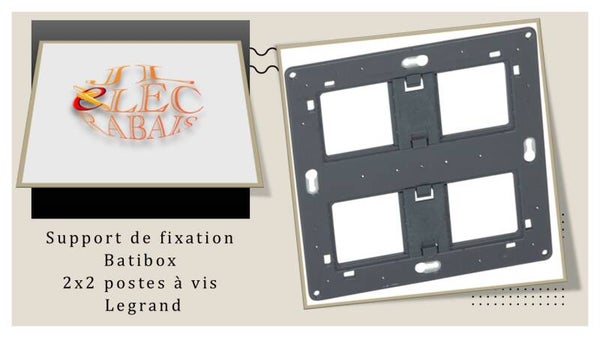 Support de fixation 2 x 2 postes à vis Batibox