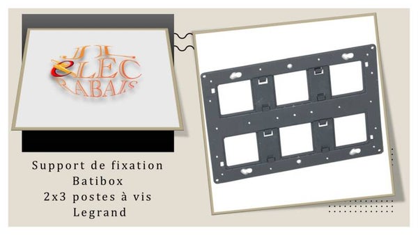 Support de fixation 2 x 3 postes à vis Batibox