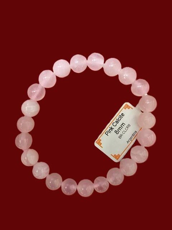 EIBC046 BRACELET CALCITE ROSE 8MM