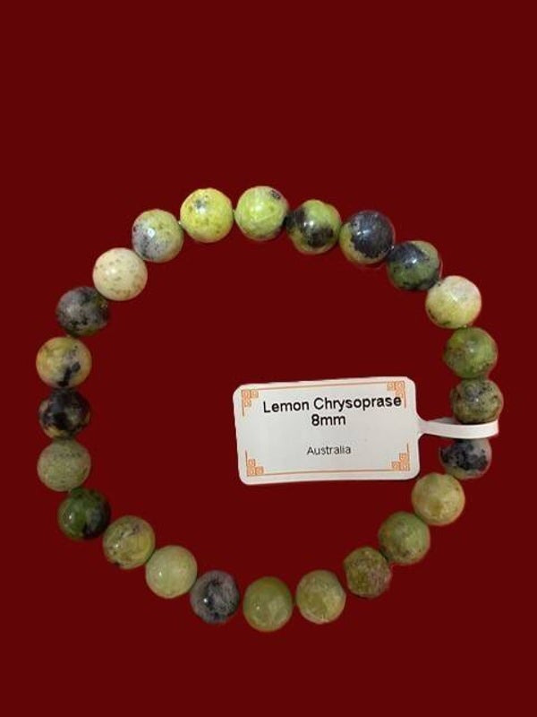 EIBC042 BRACELET CHRYSOPRASE 8MM
