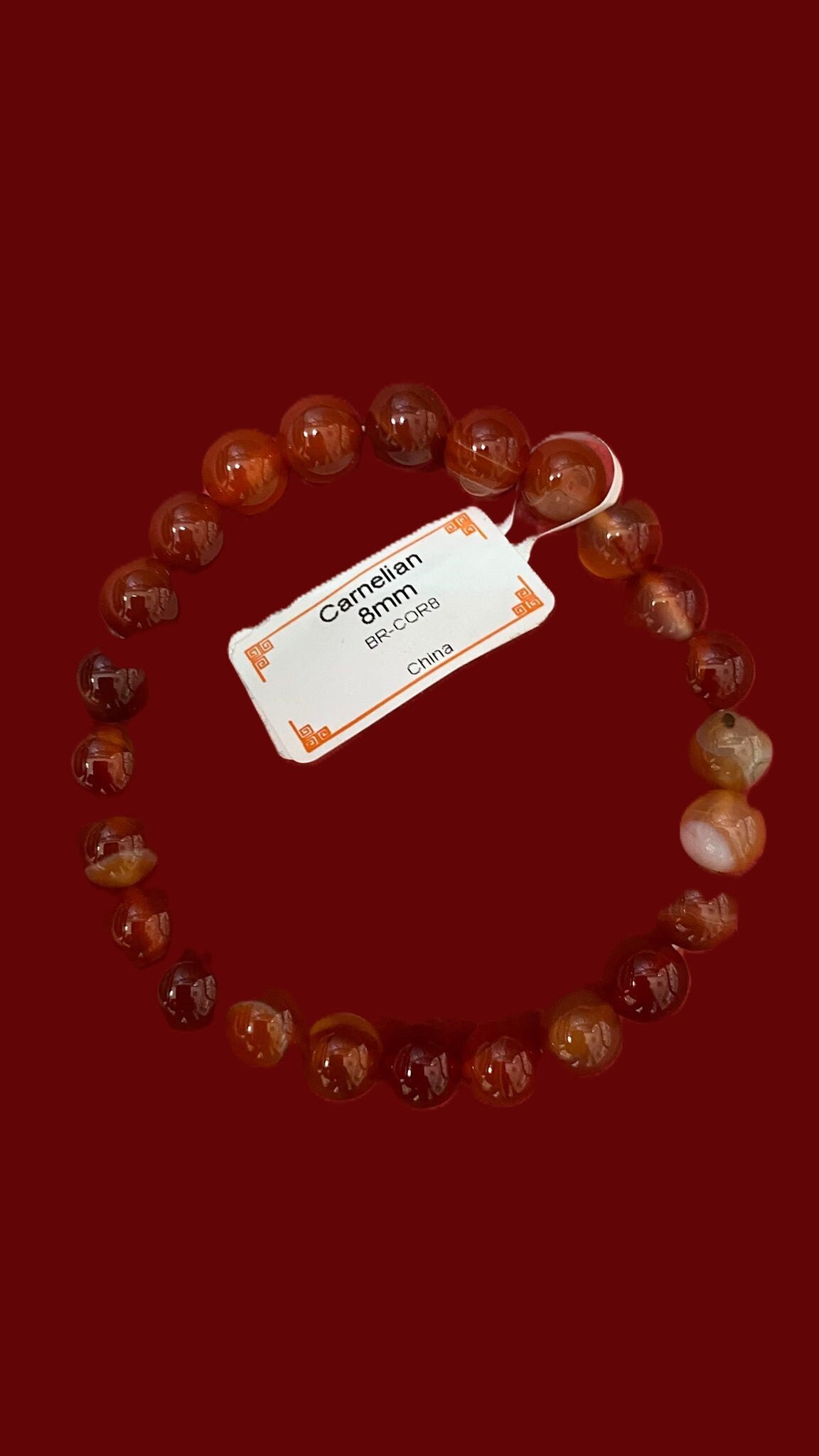 EIBC005 BRACELET CORNALINE 8MM