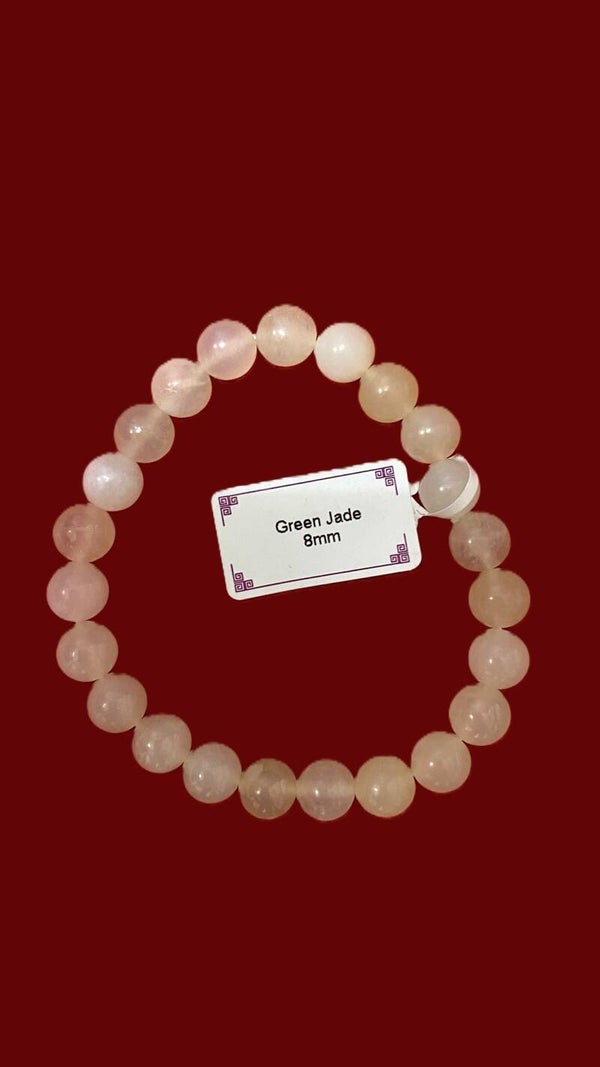 EIBC033 BRACELET JADE VERTE 8MM