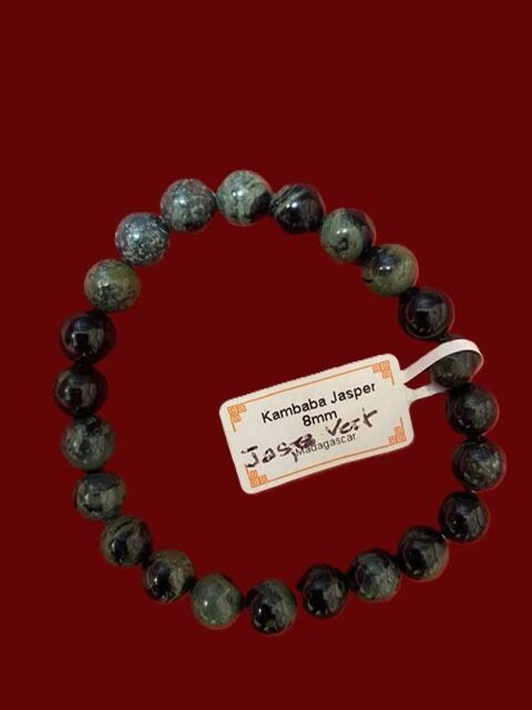EIBC027 BRACELET JASPE VERT 8MM