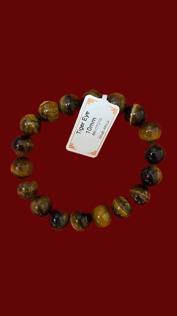 EIBC015 BRACELET OEIL DE TIGRE 10MM